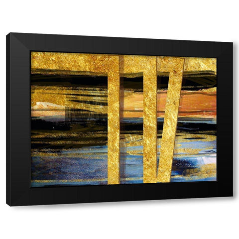 The Way Black Modern Wood Framed Art Print by Nadine G.