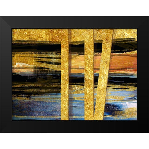The Way Black Modern Wood Framed Art Print by Nadine G.