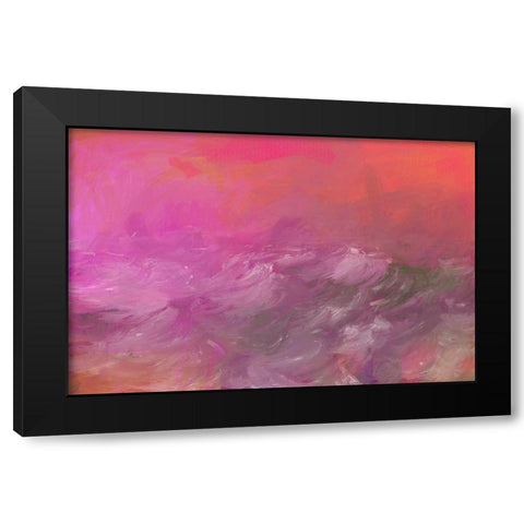 Pink Sea Orange Sky Black Modern Wood Framed Art Print by Butcher, Sarah
