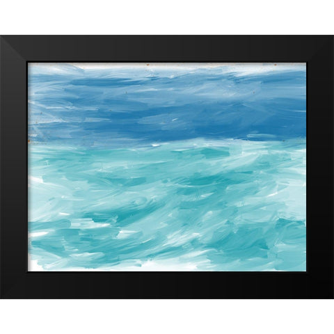 Turquoise Sea Black Modern Wood Framed Art Print by Butcher, Sarah