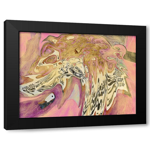 Let It Go Black Modern Wood Framed Art Print by Butcher, Sarah