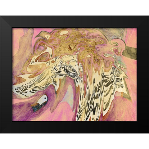 Let It Go Black Modern Wood Framed Art Print by Butcher, Sarah