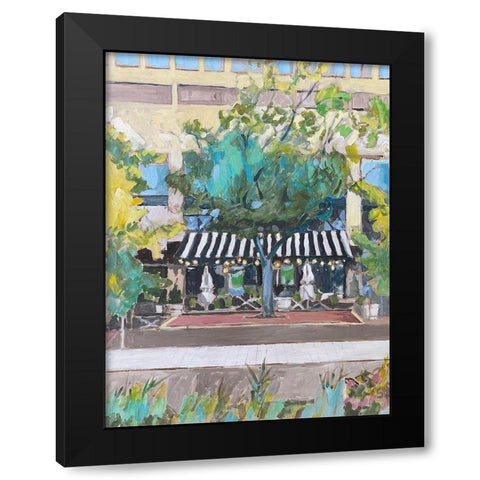 City Cafe Black Modern Wood Framed Art Print by Butcher, Sarah