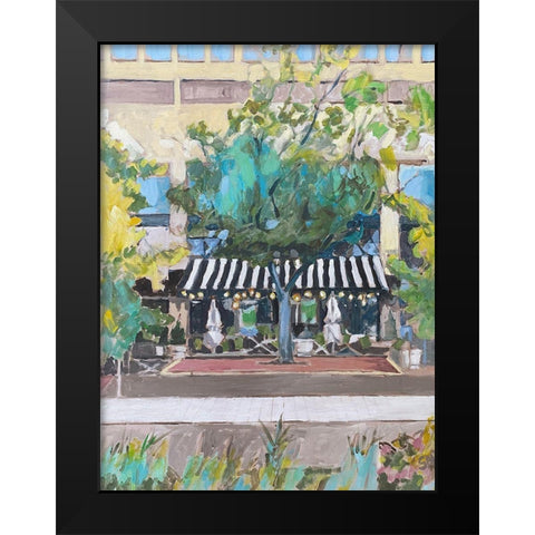 City Cafe Black Modern Wood Framed Art Print by Butcher, Sarah