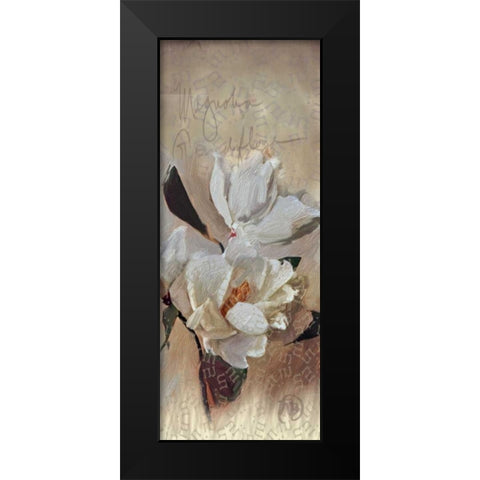 Magnolia Black Modern Wood Framed Art Print by Butcher, Sarah