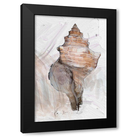 Geo Shell 2 Black Modern Wood Framed Art Print by Butcher, Sarah