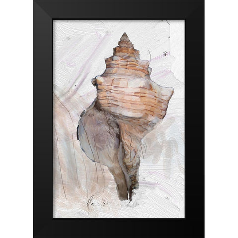 Geo Shell 2 Black Modern Wood Framed Art Print by Butcher, Sarah