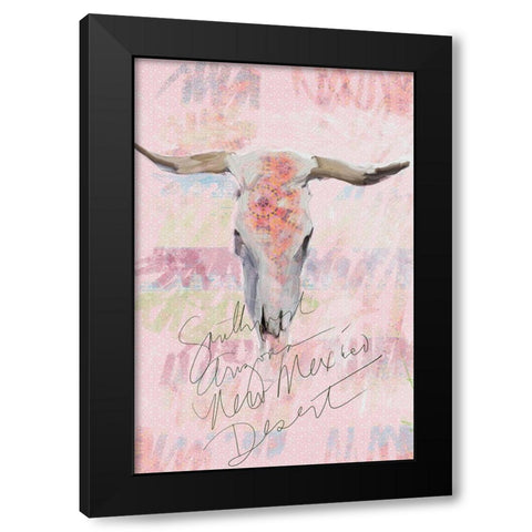 Southwest Skull Black Modern Wood Framed Art Print by Butcher, Sarah