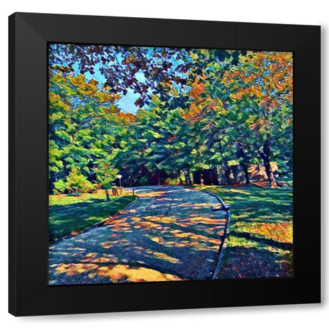Shadyview Lane Black Modern Wood Framed Art Print by Butcher, Sarah