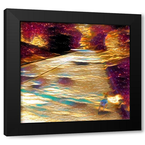 Shady View Walk Black Modern Wood Framed Art Print by Butcher, Sarah