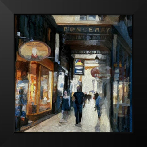 Panorama Des Passages Black Modern Wood Framed Art Print by Butcher, Sarah