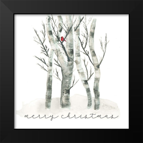 Merry Christmas 3 Black Modern Wood Framed Art Print by Stella & Jack Studio