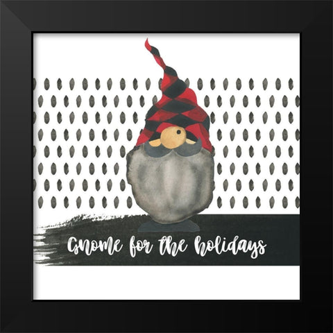 Come for the Holidays Black Modern Wood Framed Art Print by Stella & Jack Studio