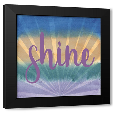 Purple Shine Black Modern Wood Framed Art Print by Stella & Jack Studio