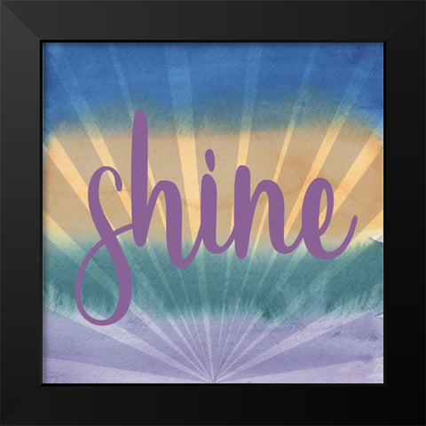 Purple Shine Black Modern Wood Framed Art Print by Stella & Jack Studio