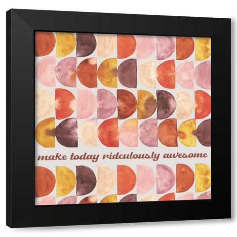 Retro Awesome Black Modern Wood Framed Art Print by Stella & Jack Studio