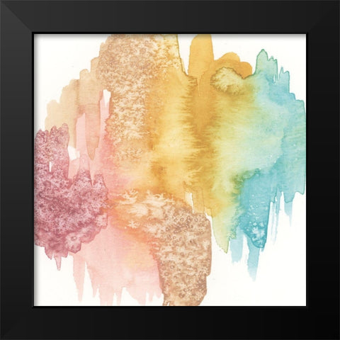 Pastel Abstract Black Modern Wood Framed Art Print by vdk atelier