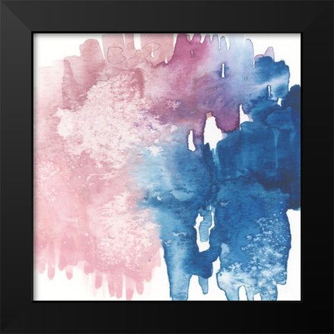 Pink Abstract Black Modern Wood Framed Art Print by vdk atelier