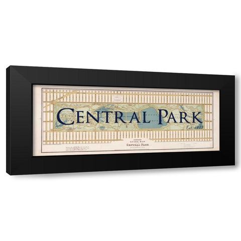 Central Park Black Modern Wood Framed Art Print with Double Matting by Carlson, Tina