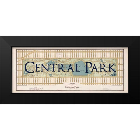 Central Park Black Modern Wood Framed Art Print by Carlson, Tina