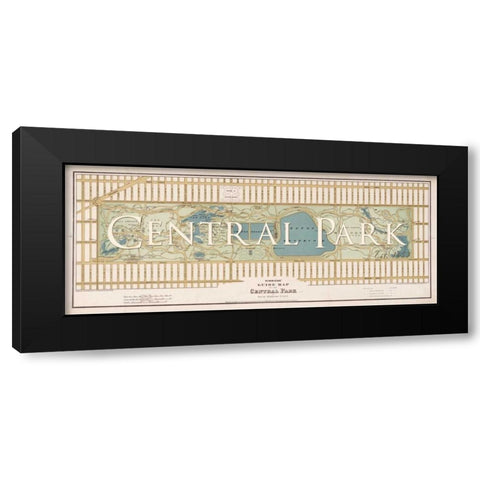 Central Park 2 Black Modern Wood Framed Art Print by Carlson, Tina