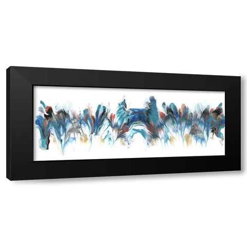 Abstract Sound Wave A Black Modern Wood Framed Art Print by Carlson, Tina