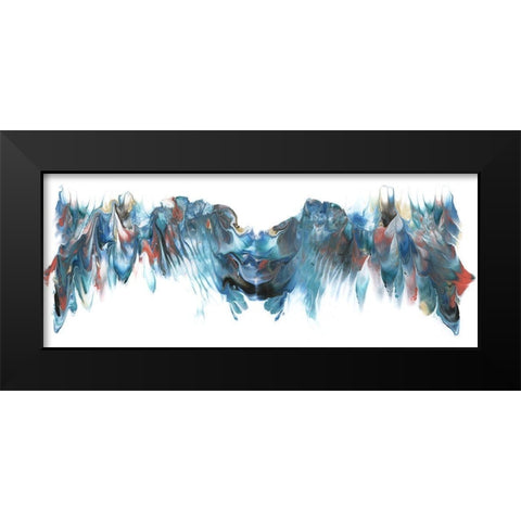 Abstract Sound Wave B Black Modern Wood Framed Art Print by Carlson, Tina