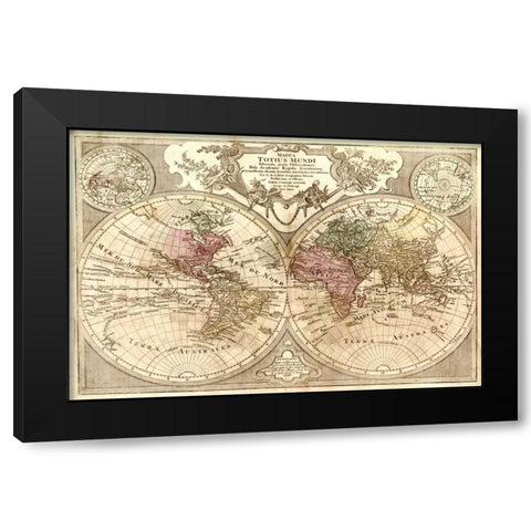 Totius Mundi Black Modern Wood Framed Art Print with Double Matting by Carlson, Tina