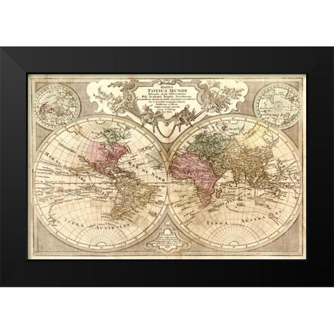 Totius Mundi Black Modern Wood Framed Art Print by Carlson, Tina