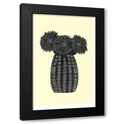 Cactus 1BW Black Modern Wood Framed Art Print by Carlson, Tina