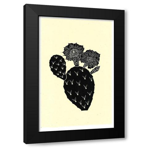 Cactus 2BW Black Modern Wood Framed Art Print by Carlson, Tina