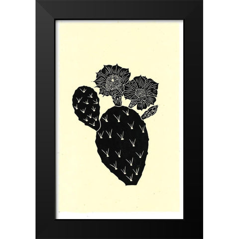Cactus 2BW Black Modern Wood Framed Art Print by Carlson, Tina