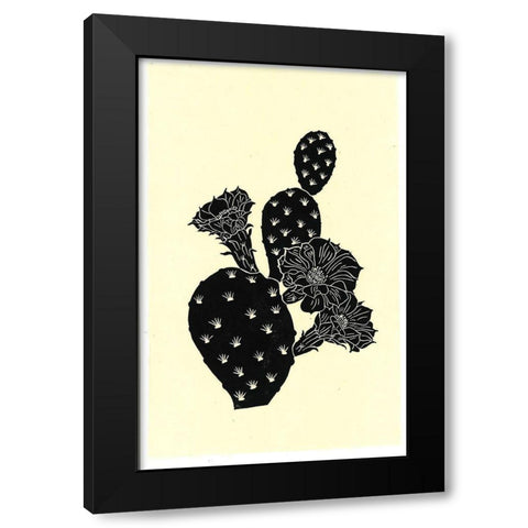 Cactus 3BW Black Modern Wood Framed Art Print by Carlson, Tina