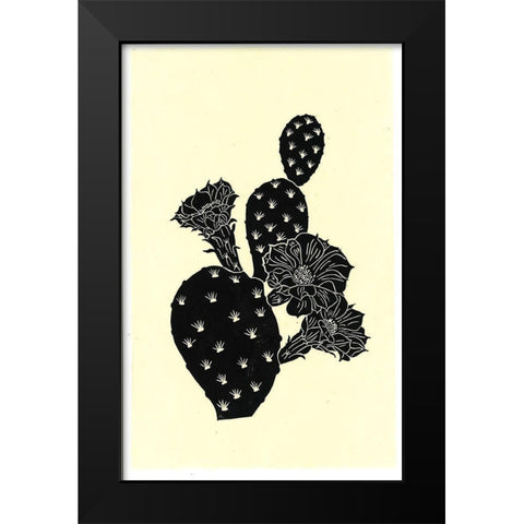 Cactus 3BW Black Modern Wood Framed Art Print by Carlson, Tina