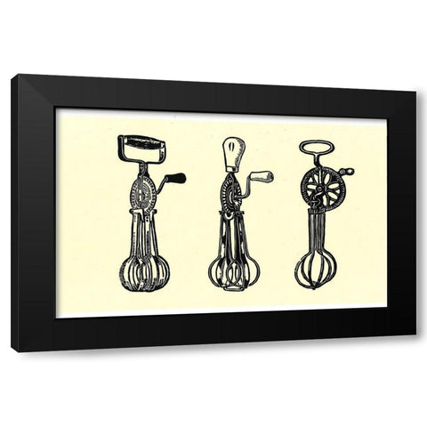 Egg Beaters Black Modern Wood Framed Art Print by Carlson, Tina