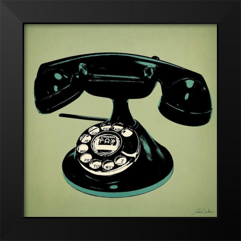 Telephone 2 v2 Black Modern Wood Framed Art Print by Carlson, Tina