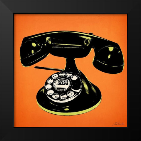 Telephone 2 v4 Black Modern Wood Framed Art Print by Carlson, Tina