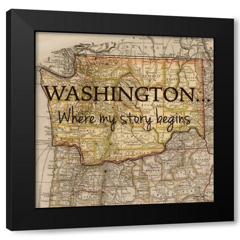 Story Washington Black Modern Wood Framed Art Print by Carlson, Tina
