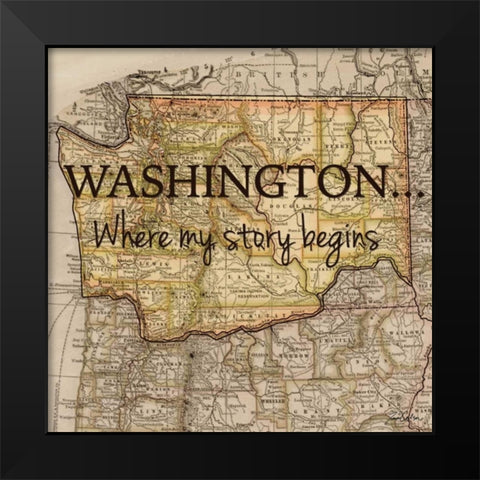Story Washington Black Modern Wood Framed Art Print by Carlson, Tina