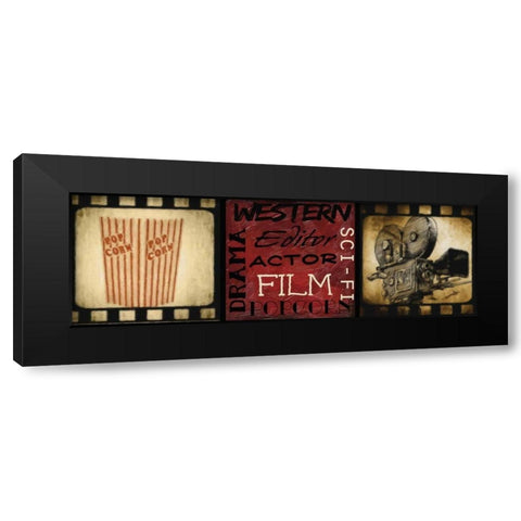 LIGHTS CAMERA ACTION E Black Modern Wood Framed Art Print with Double Matting by Greene, Taylor