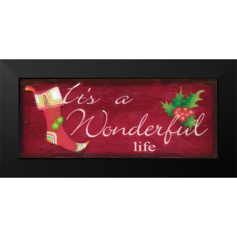 WONDERFUL LIFE Black Modern Wood Framed Art Print by Greene, Taylor