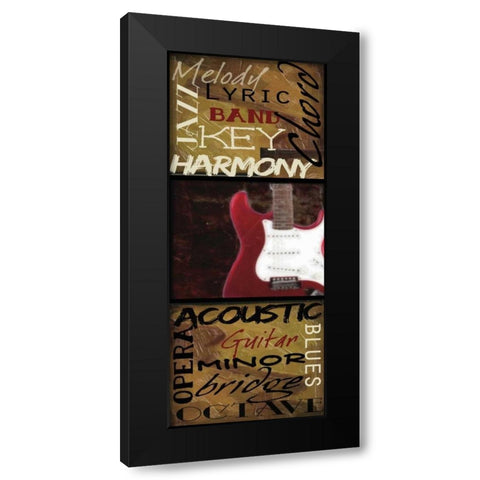 JAM SESSION 2 Black Modern Wood Framed Art Print with Double Matting by Greene, Taylor