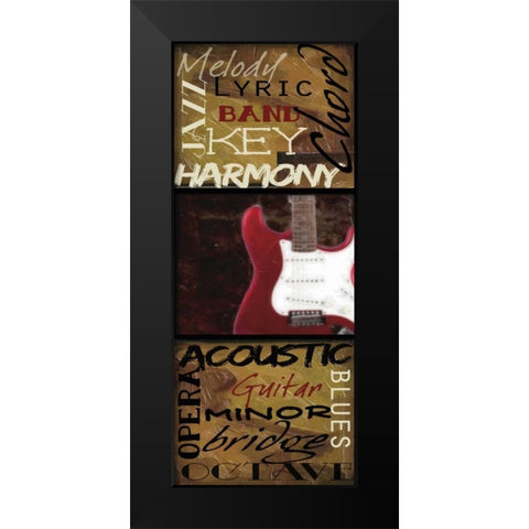 JAM SESSION 2 Black Modern Wood Framed Art Print by Greene, Taylor