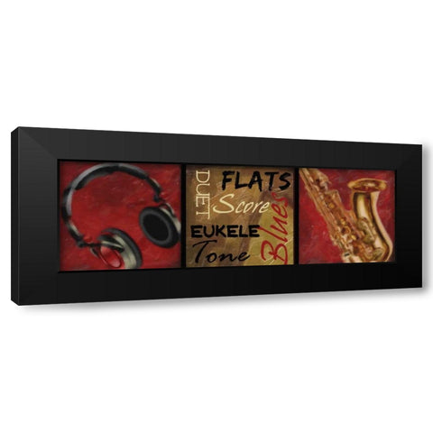 DUET PANEL Black Modern Wood Framed Art Print with Double Matting by Greene, Taylor