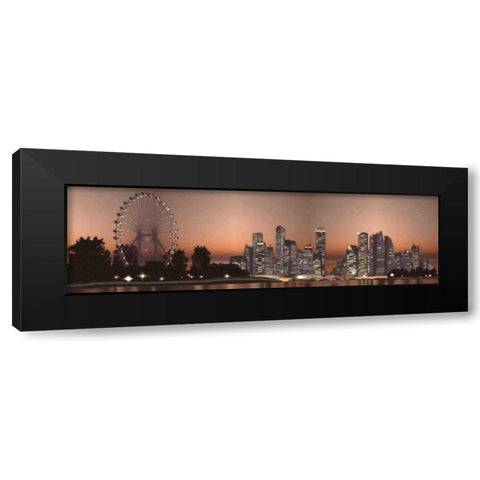 FERRIS WHEEL Black Modern Wood Framed Art Print by Greene, Taylor