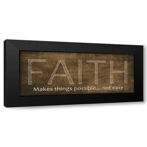 Faith Black Modern Wood Framed Art Print with Double Matting by Greene, Taylor