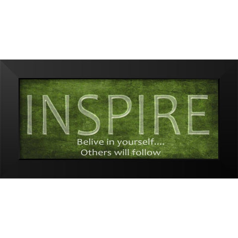 Inspire Black Modern Wood Framed Art Print by Greene, Taylor