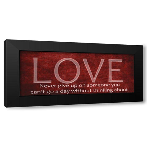 Love Panel Black Modern Wood Framed Art Print by Greene, Taylor