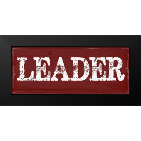 LEADER Black Modern Wood Framed Art Print by Greene, Taylor