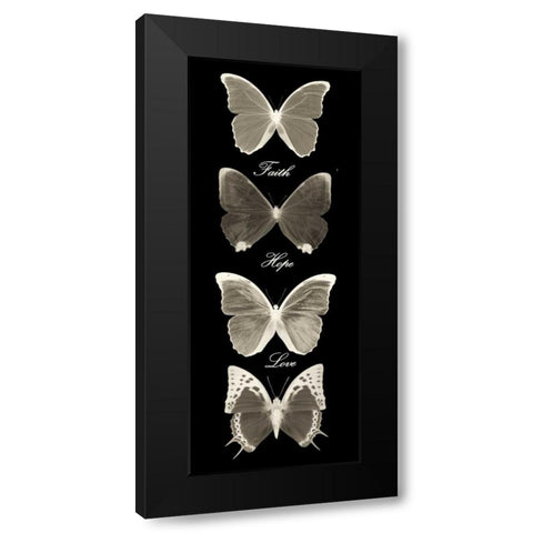 Hope Faith Love Butterflies 2 Black Modern Wood Framed Art Print by Greene, Taylor
